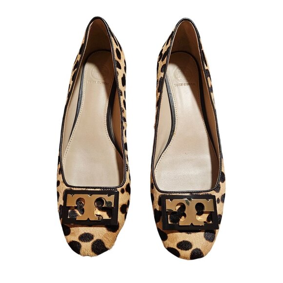 Tory Burch Women Leopard Print 9M Flats AnimalPrint Quiet Luxury Statement Piece - Picture 2 of 16